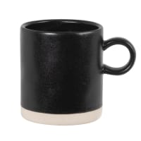 Set of 2 - Black stoneware mug