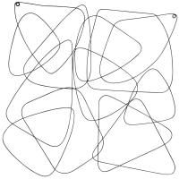 SWELLIE - Black wire metal wall art 65x65cm