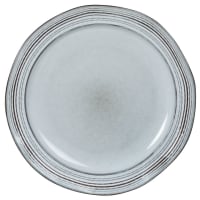 Set of 4 - Blue-grey stoneware dinner plate