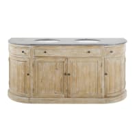 LEONCE - Blue Stone and Recycled Pine Double Vanity Unit