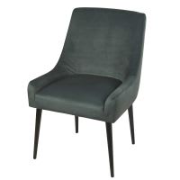 Blue Velvet and Birch Chair Blue Velvet and Birch Chair