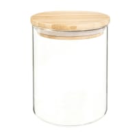 SCANDINAVIAN - Bocal en verre et bambou H 13 cm