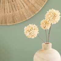 Boeket van witte gedroogde dahlia’s