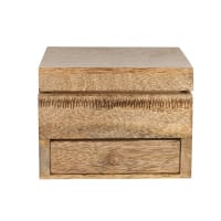 MACANY - Boîte à bijoux en bois de manguier 1 tiroir