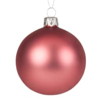 Lote de 6 - Bola de Navidad de cristal tintado rosa mate
