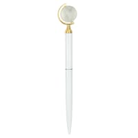 Bolígrafo de metal blanco con globo