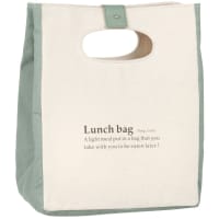 Bolsa para el almuerzo con estampado beige y verde