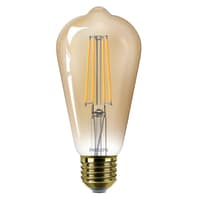 PHILIPS - Bombilla LED E27 50 W clara ambarina, color blanco cálido