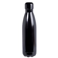Botella isotérmica de acero negro con purpurina