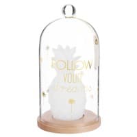 Bougie ananas sous cloche en verre Bougie ananas sous cloche en verre