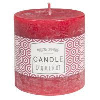 Bougie parfumée cylindrique rouge 7 x 7 cm Bougie parfumée cylindrique rouge 7 x 7 cm