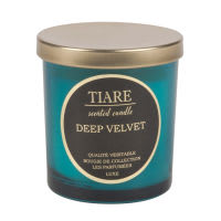 Bougie parfumée tiaré en verre avec couvercle Bougie parfumée tiaré en verre avec couvercle