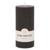 COLORAMA - Bougie striée parfumée gris foncé H15, 500g