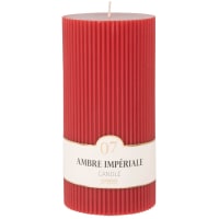 COLORAMA - Bougie striée parfumée rouge H18, 1000g