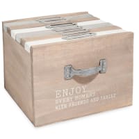 ENJOY - Box mit 6 Fotoalben aus Kiefernholz 10x15