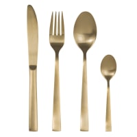 Boxed Matte Gold Cutlery Set of 24