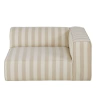 FAKIR - Bracciolo destro per divano modulabile con motivo a righe