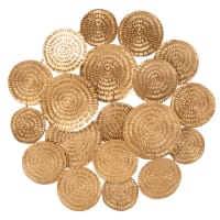 IBOU - Bronskleurige metalen wanddecoratie 61 x 61 cm