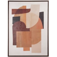 BEKINA - Brown abstract art canvas print with paint 52x72cm