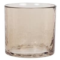 Set of 6 - Brown amber straight glass tumbler
