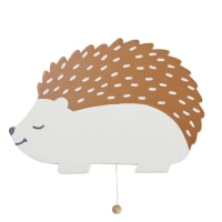 MIMIZAN - Brown and cream hedgehog wall light