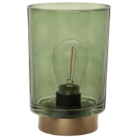 PAMPEO - Brown and green tinted glass light-up accessory