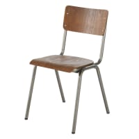 COLLEGE - Brown beech chair