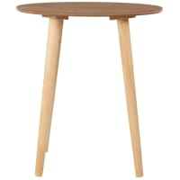 Brown oval pine side table
