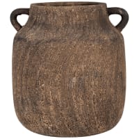 Brown terracotta vase H27cm