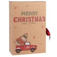 Bruin, groen en rode adventskalender