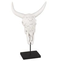 Büffelkopf-Figur weiß H43 Büffelkopf-Figur weiß H43