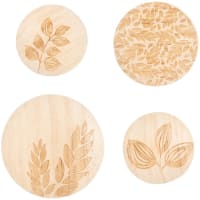 LINA - Cabides em pinho gravado (x4)