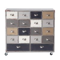 Cabinet de rangement à roulettes gris L 85 cm Cabinet de rangement à roulettes gris L 85 cm