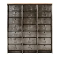 MABILLON - Cabinet indus 21 tiroirs en métal