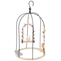 Cage en métal avec oiseau H21 Cage en métal avec oiseau H21