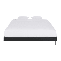 WATKIN - Cama com estrado de ripas preta 160x200