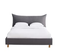 Cama con somier de láminas 140x190 gris Cama con somier de láminas 140x190 gris
