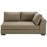 Canapé modulable accoudoir droit en coton taupe Canapé modulable accoudoir droit en coton taupe
