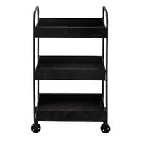 Carrello a rotelle nero in metallo L 49 cm RALPH Carrello a rotelle nero in metallo L 49 cm RALPH