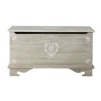 Cassapanca grigia in legno L 80 cm Cassapanca grigia in legno L 80 cm