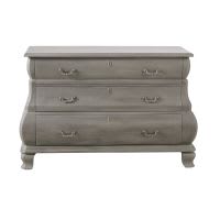 Cassettone a 3 cassetti in legno massello di mango grigio antracite Cassettone a 3 cassetti in legno massello di mango grigio antracite