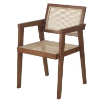 SANTA FE - Chair in oak and canework