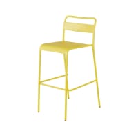 BELLEVILLE BUSINESS - Chaise de bar professionnelle en métal jaune