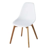 LIMA - Chaise de jardin style scandinave blanche