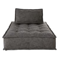 ELEMENTARY - Chaise longue per divano componibile grigio carbone