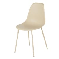 CLYDE - Chaise style scandinave beige
