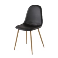 CLYDE - Chaise style scandinave noire