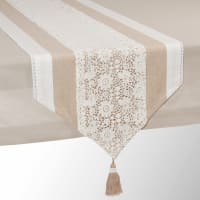 WONDERFUL - Chemin de table en coton beige L 150 cm
