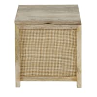 ARAFO - Chest in mango wood and rattan canework