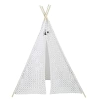 BERLIN - Child's tepee in white pine with black star print